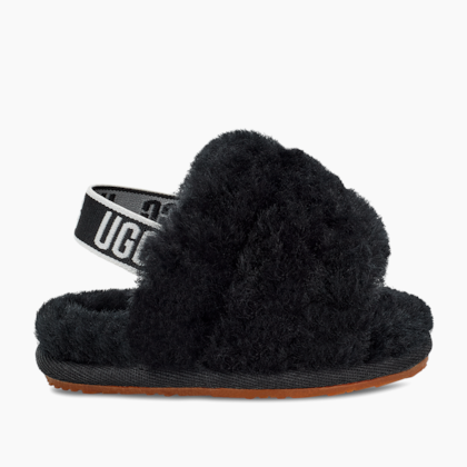 Sandália UGG Fluff Yeah Slide Baby Preto
