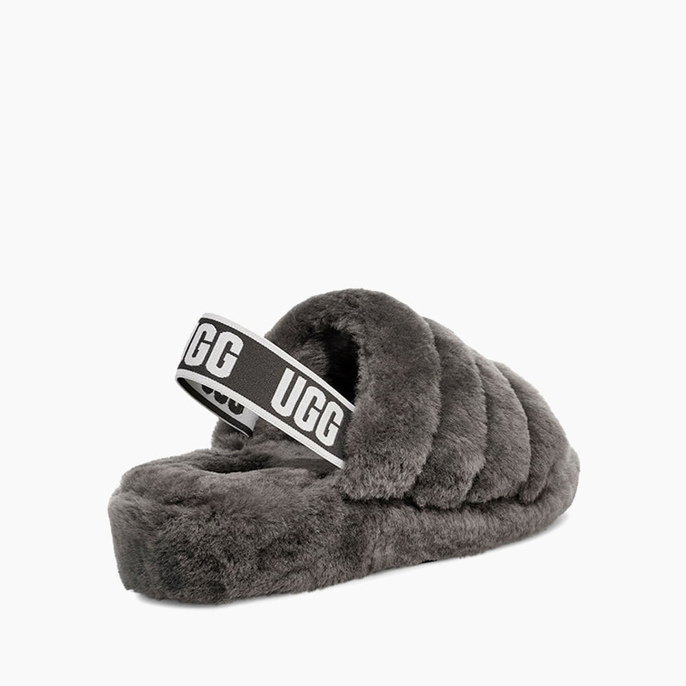 Sandália UGG Fluff Yeah Slide Cinza