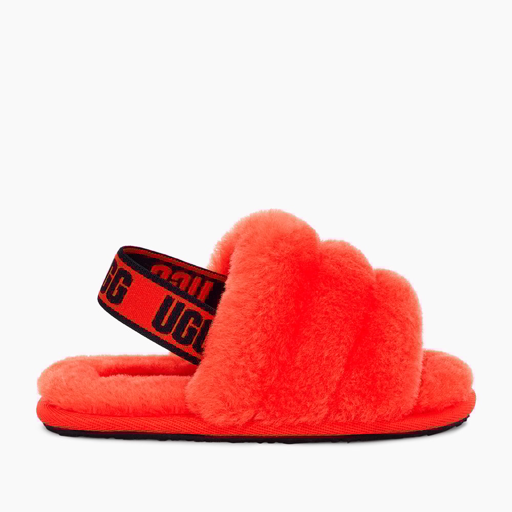 Sandália UGG Fluff Yeah Slide Infantil Laranja