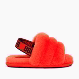 Sandália UGG Fluff Yeah Slide Infantil Laranja