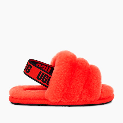 Sandália UGG Fluff Yeah Slide Infantil Laranja