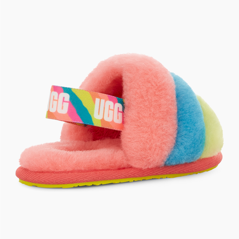 Sandália UGG Fluff Yeah Slide Infantil Pêssego