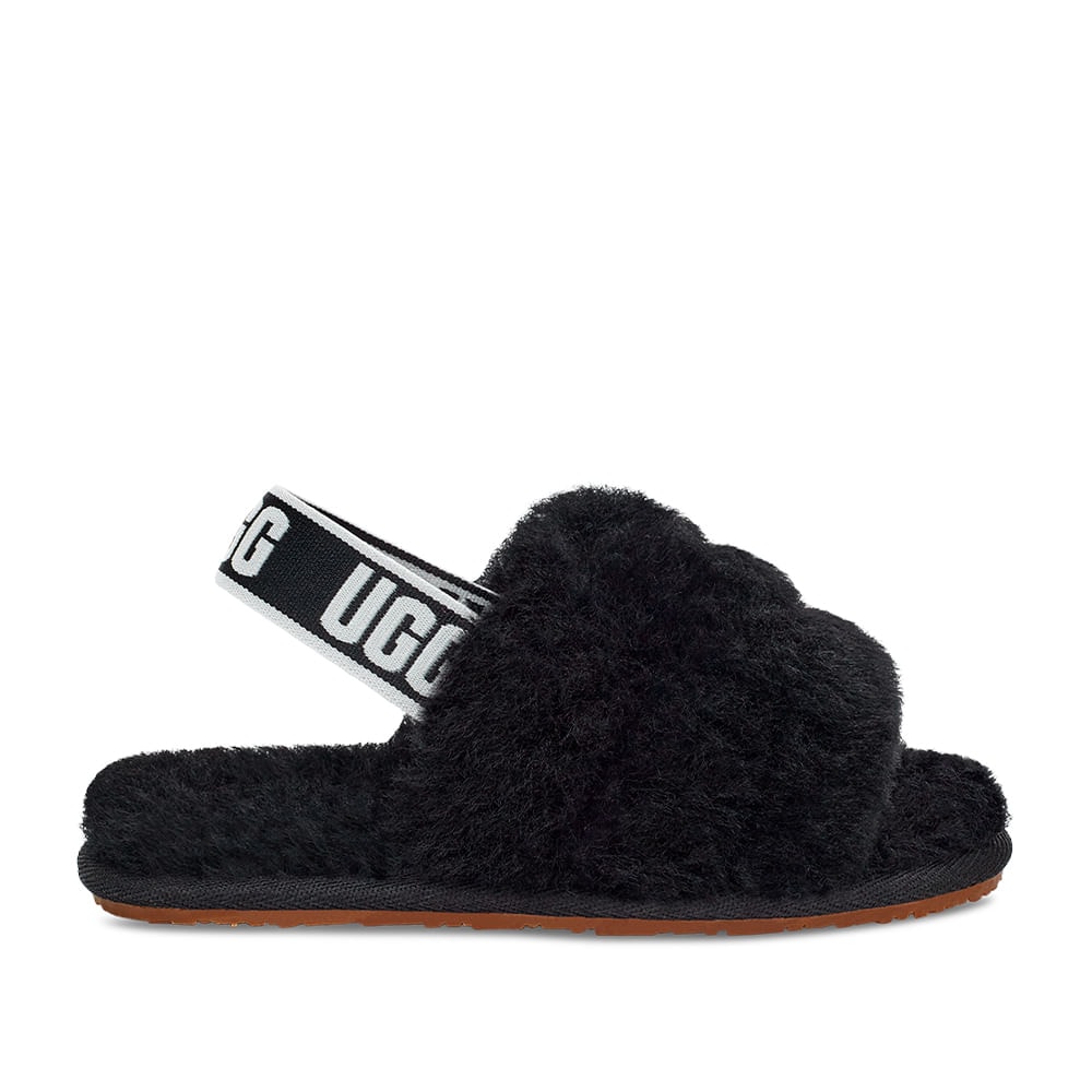 Sandália UGG Fluff Yeah Slide Infantil Preto