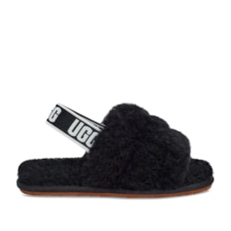 Sandália UGG Fluff Yeah Slide Infantil Preto