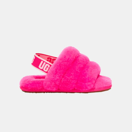 Sandália UGG Fluff Yeah Slide Infantil Rosa