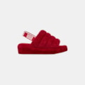 Sandália UGG Fluff Yeah Slide Infantil Vermelho