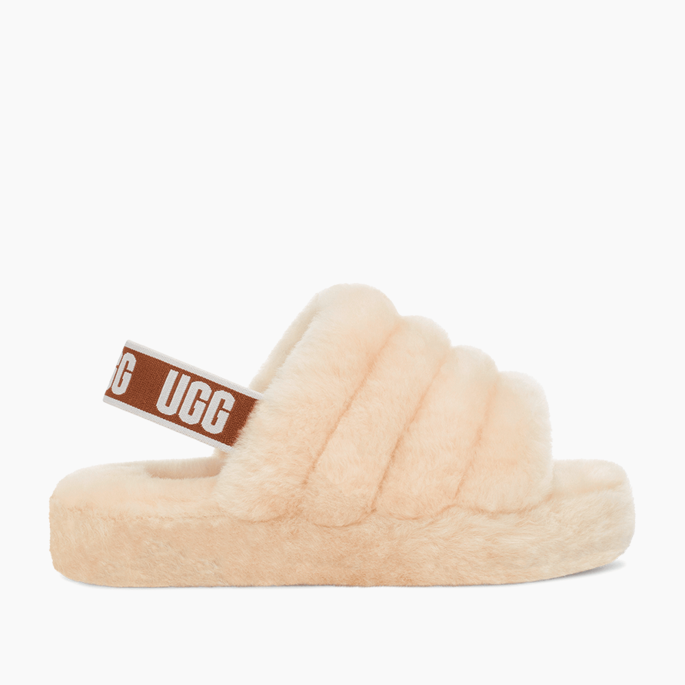 Sandália UGG  Fluff Yeah Slide Juvenil Creme