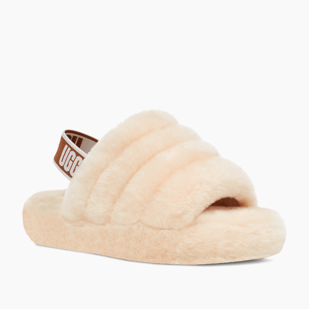 Sandália UGG  Fluff Yeah Slide Juvenil Creme
