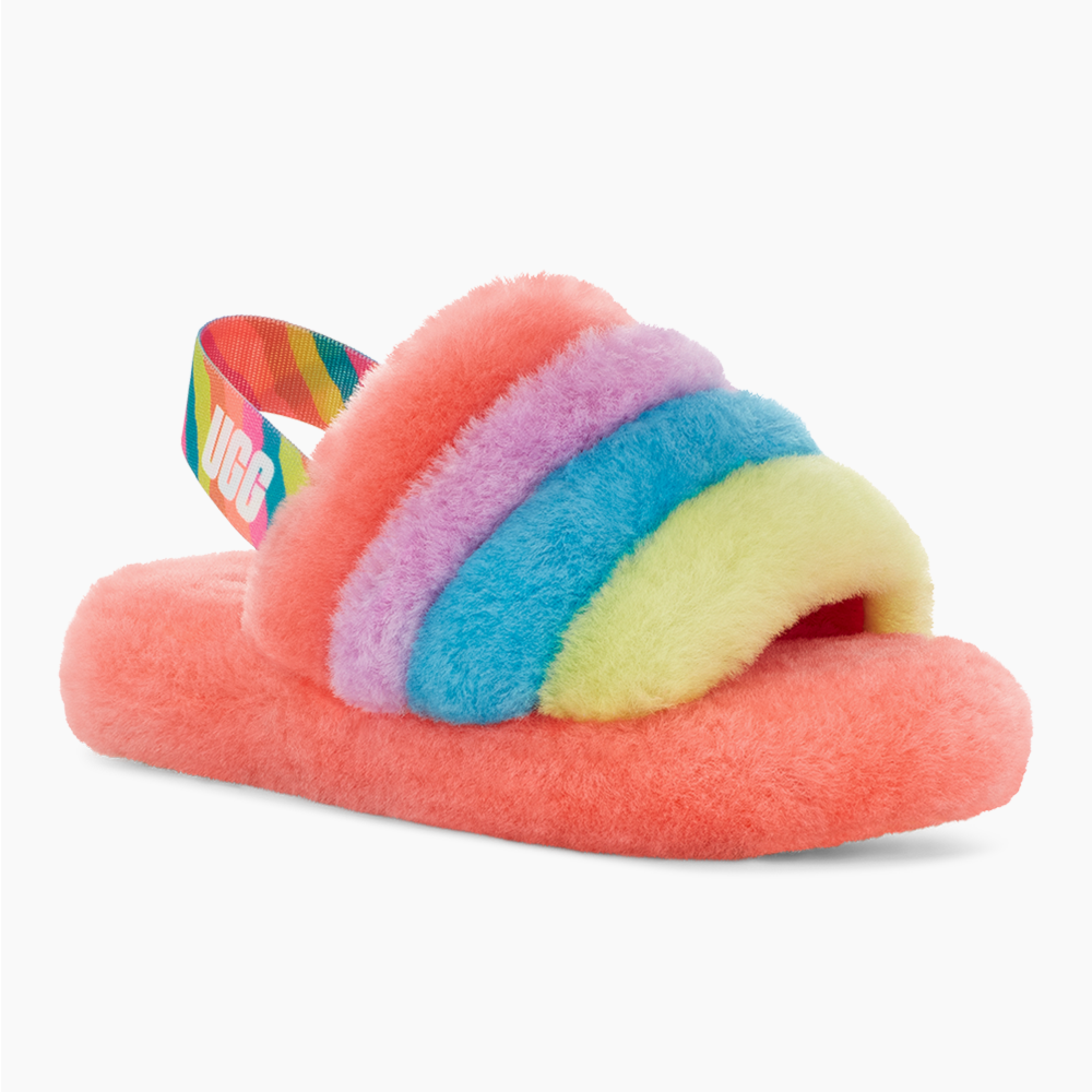 Sandália UGG Fluff Yeah Slide Juvenil Pêssego