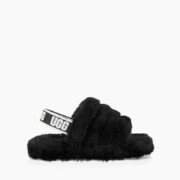 Sandália UGG Fluff Yeah Slide Juvenil Preta