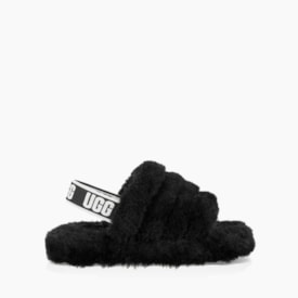 Sandália UGG Fluff Yeah Slide Juvenil Preto
