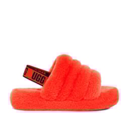 Sandália UGG Fluff Yeah Slide Juvenil Vermelho