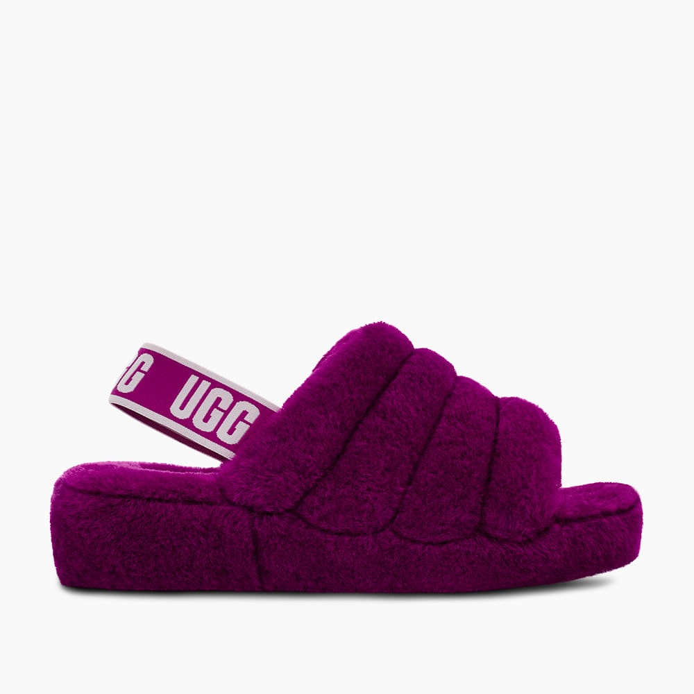 Sandália UGG Fluff Yeah Slide Roxo