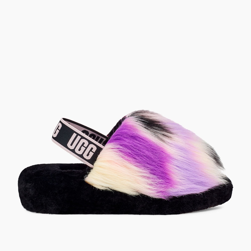 Sandália UGG Fluff Yeah Slide Tie Dye Roxo