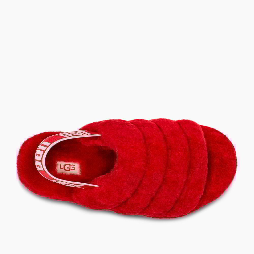 Sandália UGG Fluff Yeah Slide Vermelho