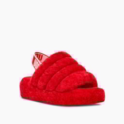 Sandália UGG Fluff Yeah Slide Vermelho
