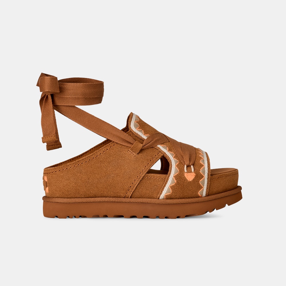 Sandália UGG Goldenstar Hi Artistitch Caramelo