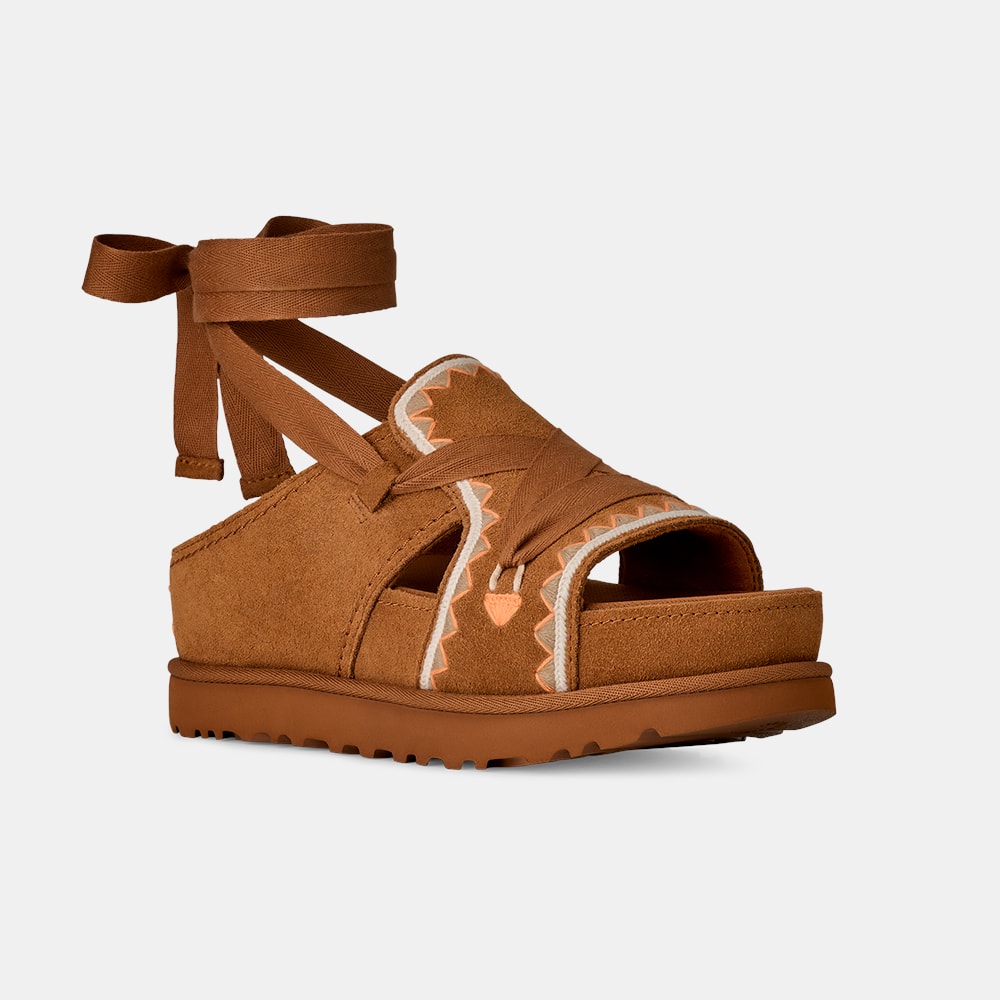 Sandália UGG Goldenstar Hi Artistitch Caramelo