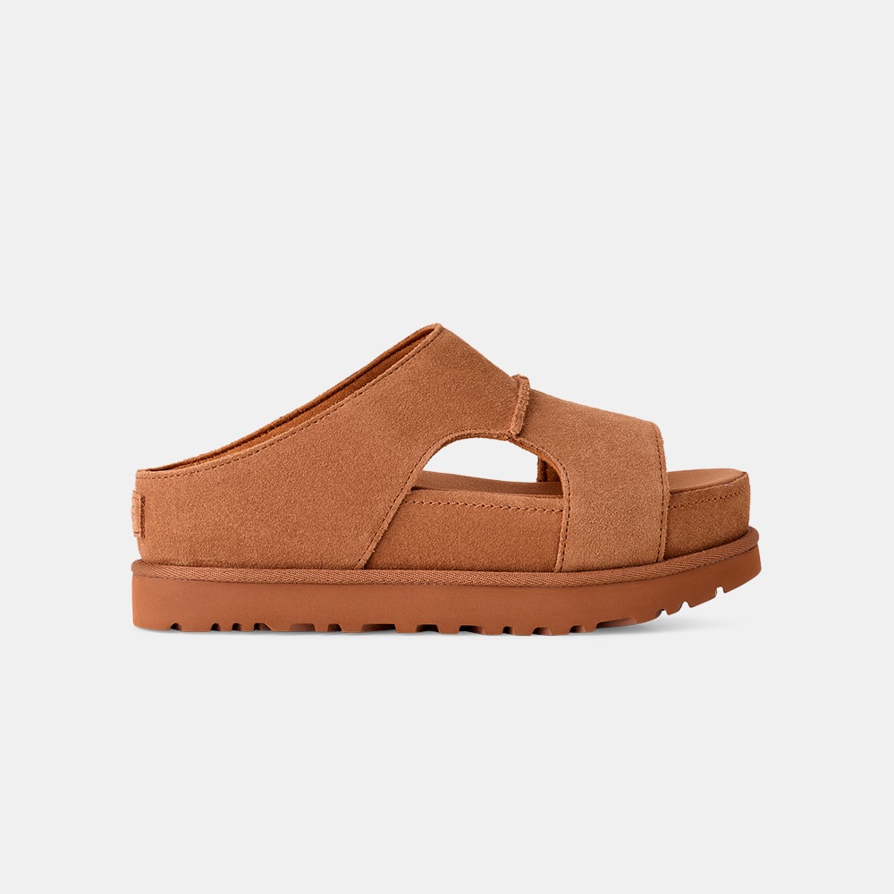 Sandália UGG Goldenstar Hi Cutout Slide Caramelo