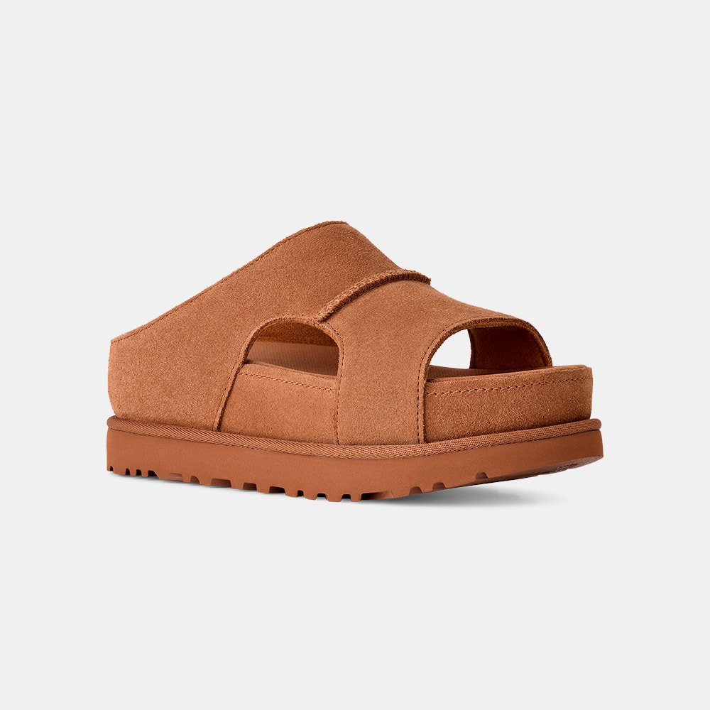 Sandália UGG Goldenstar Hi Cutout Slide Caramelo