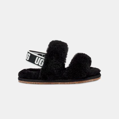 Sandália UGG Infantil Fluff Oh Yeah Preto