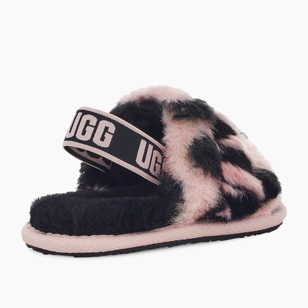 Sandália UGG Infantil Fluff Yeah Animalia Rosa