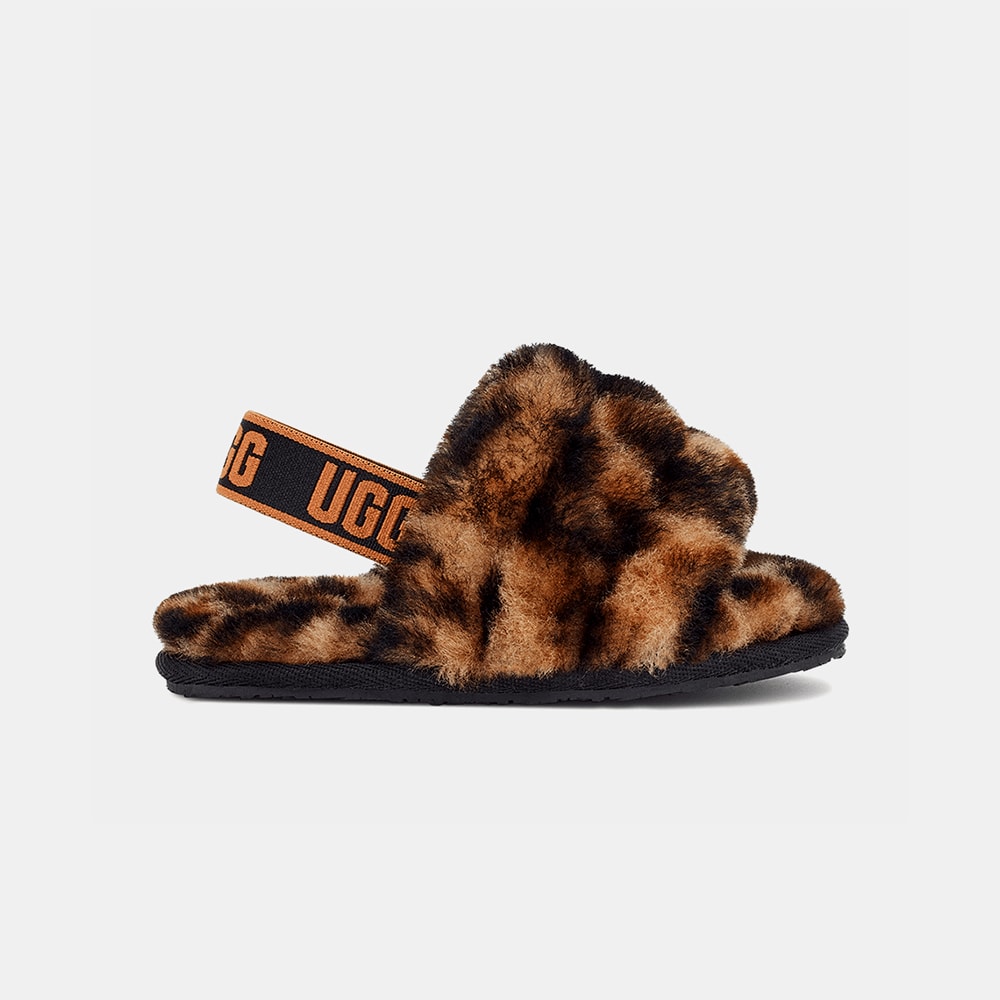 Sandália UGG Infantil Fluff Yeah Panther Estampado