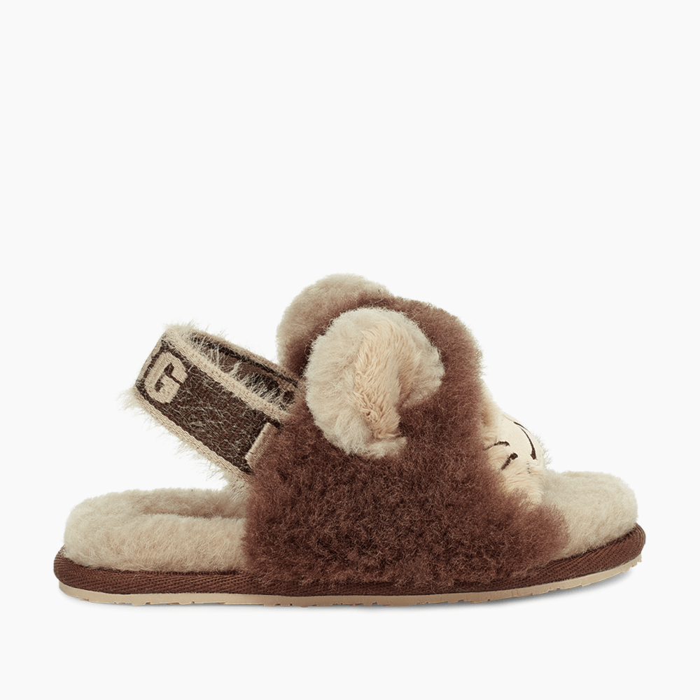 Sandália UGG Infantil Fluff Yeah Slide Lion Stuffie