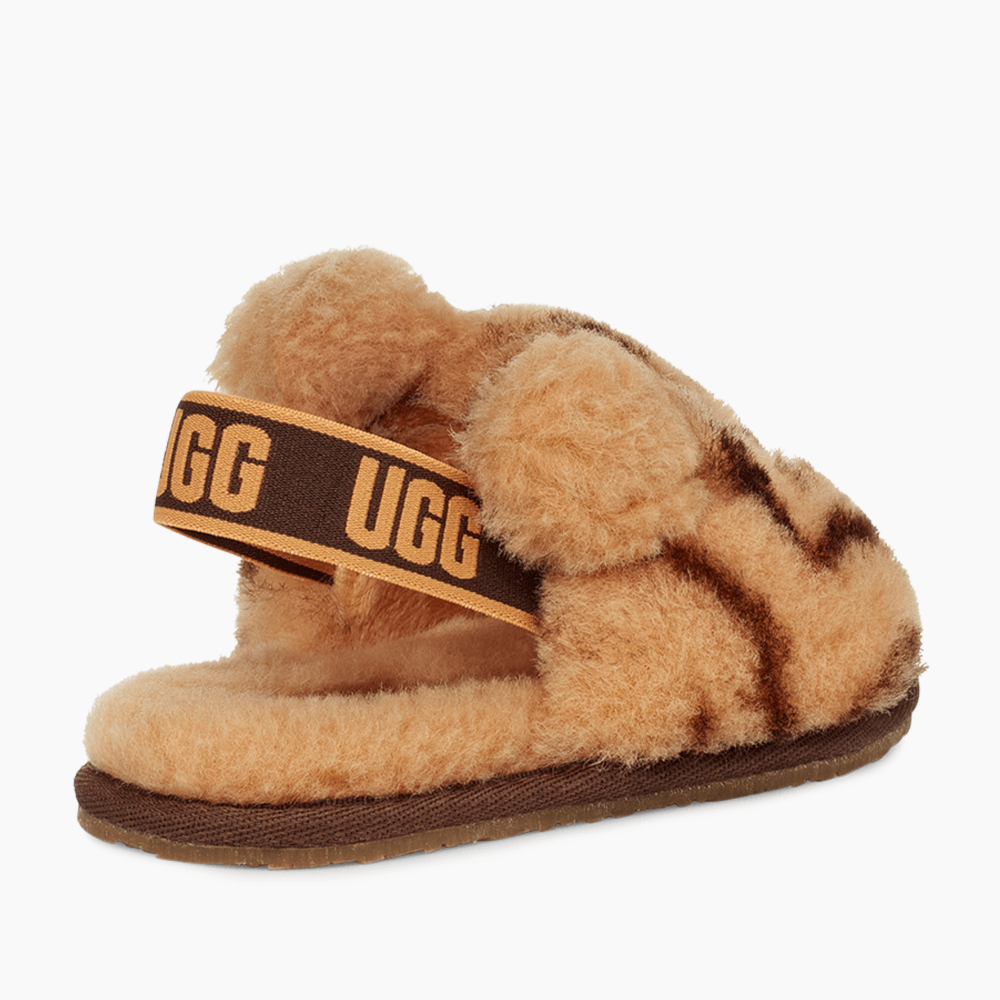 Sandália UGG Infantil Fluff Yeah Slide Tiger Stuffie