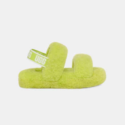Sandália UGG Juvenil Fluff Oh Yeah Slide Juvenil Verde