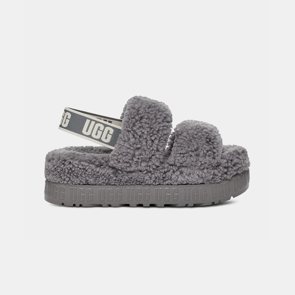 Sandália UGG Oh Fluffita Cinza
