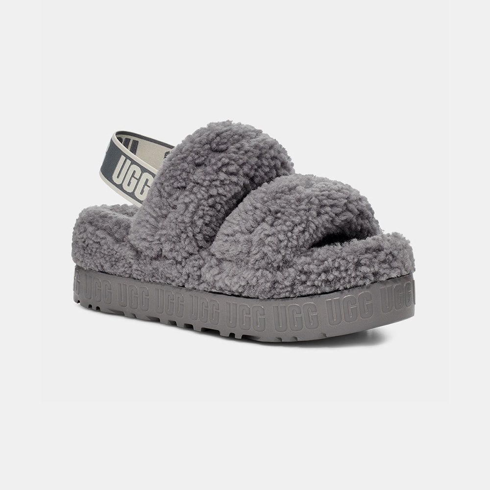 Sandália UGG Oh Fluffita Cinza