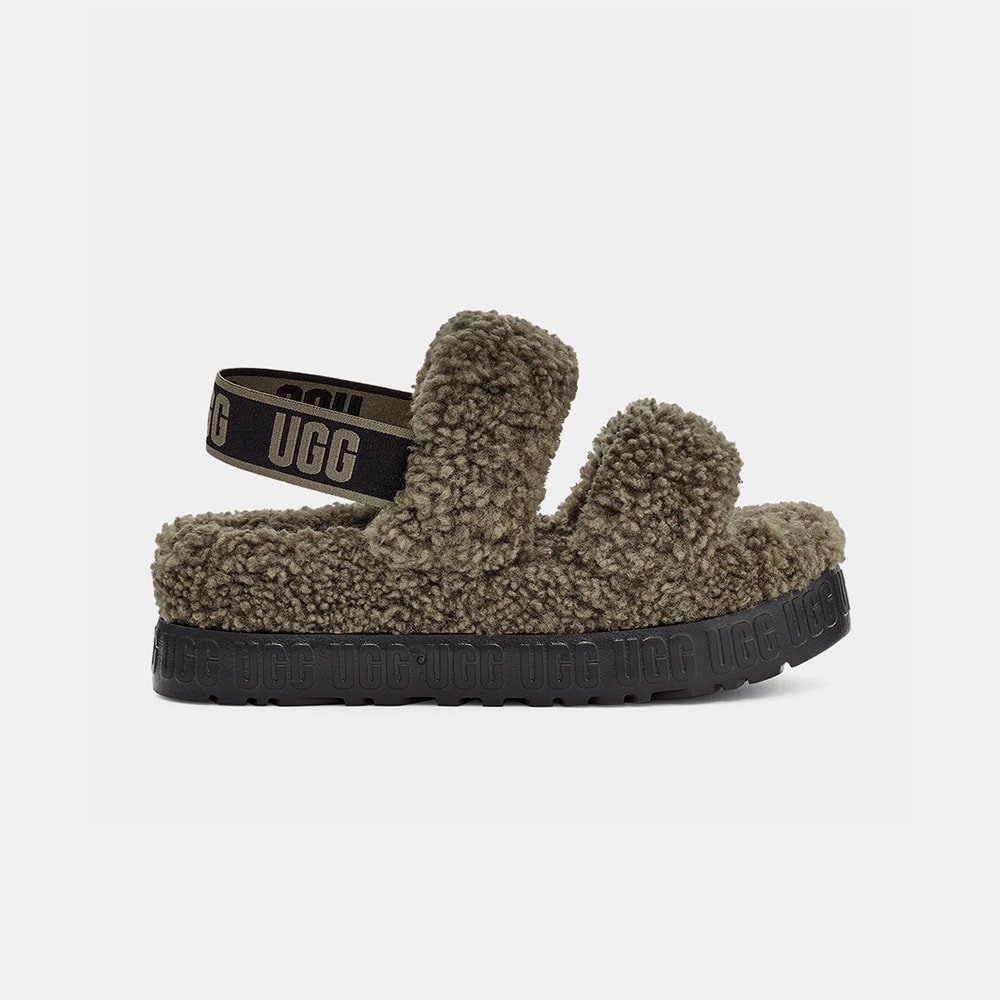 Sandália UGG Oh Fluffita Verde Oliva