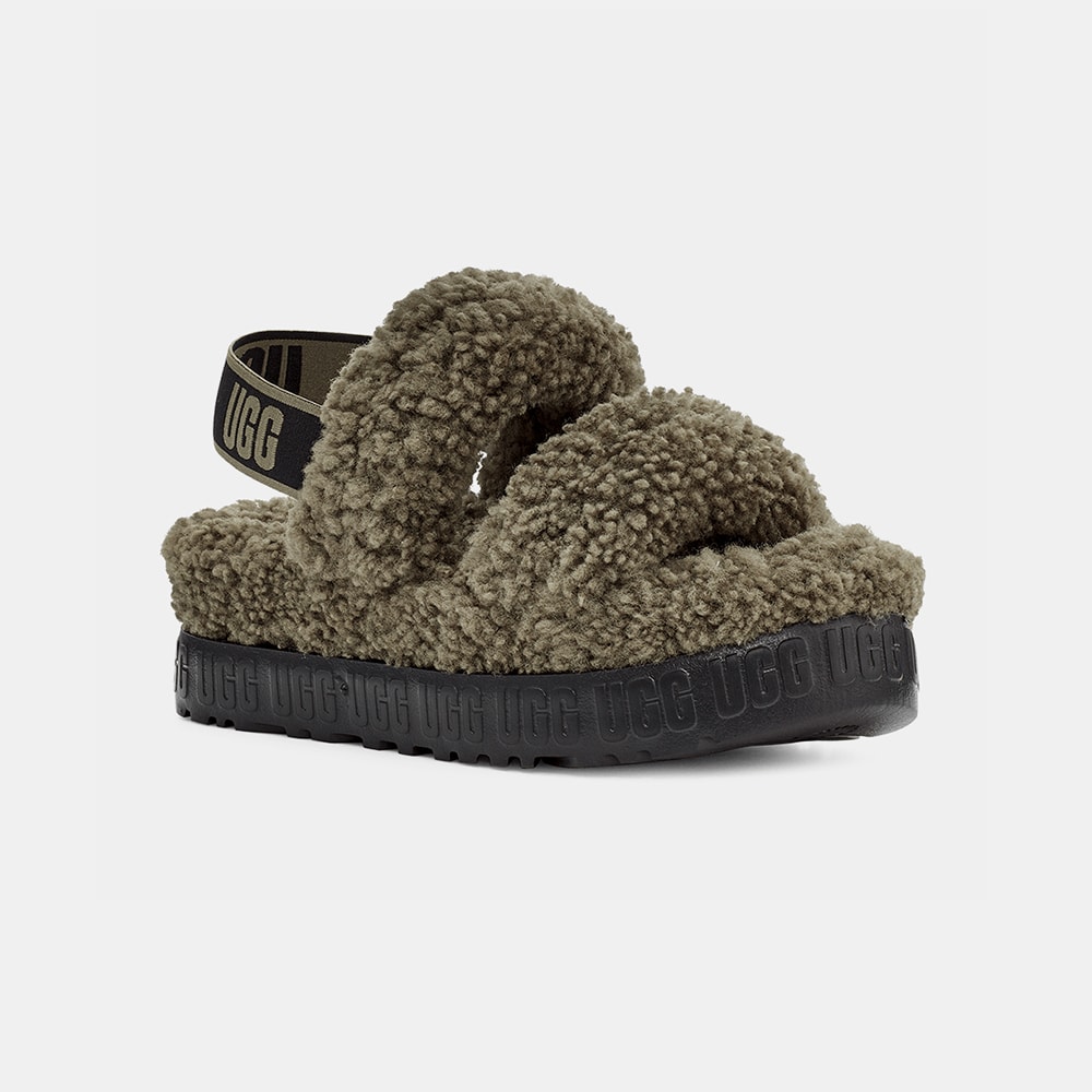 Sandália UGG Oh Fluffita Verde Oliva