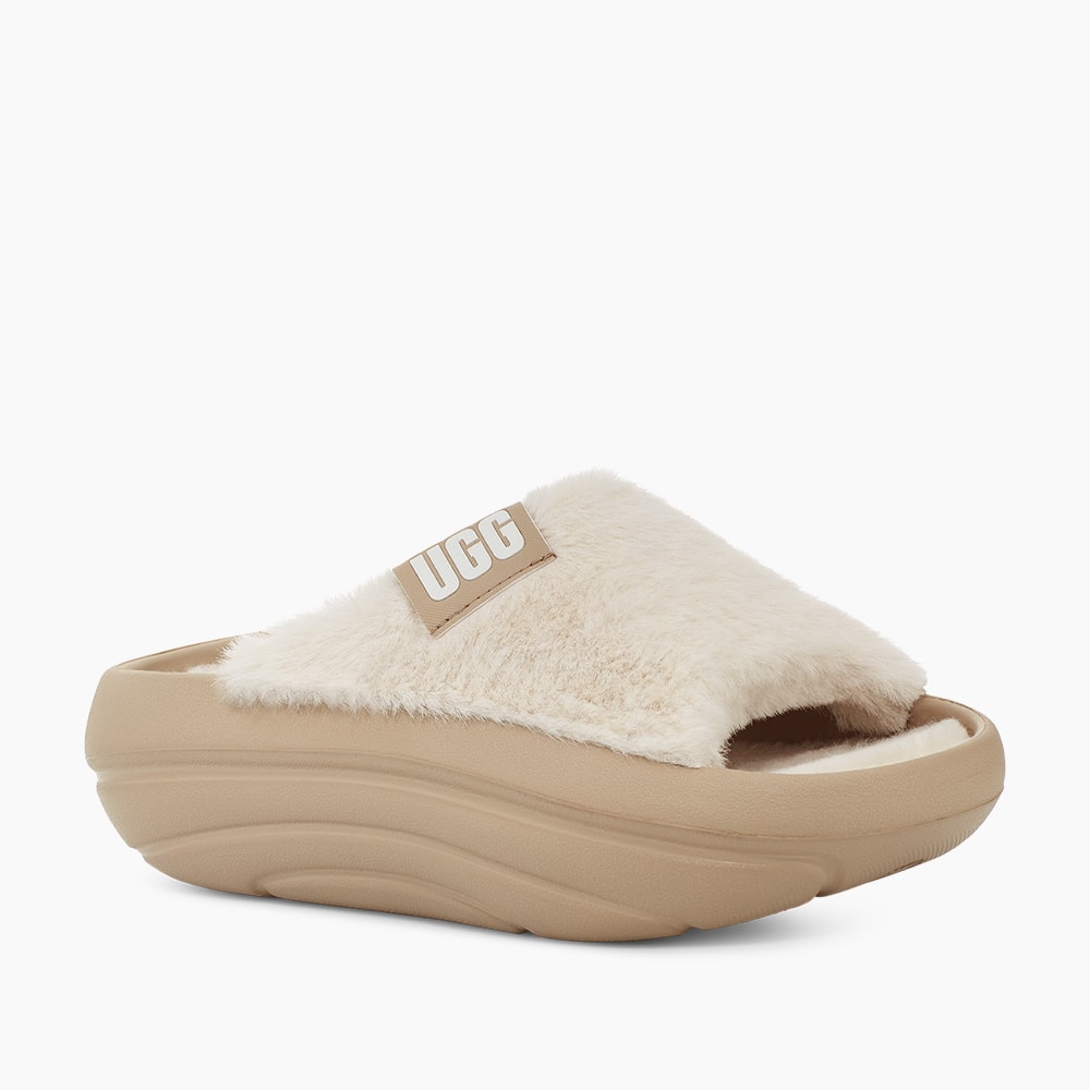 Slide UGG FoamO UGGPlush Bege
