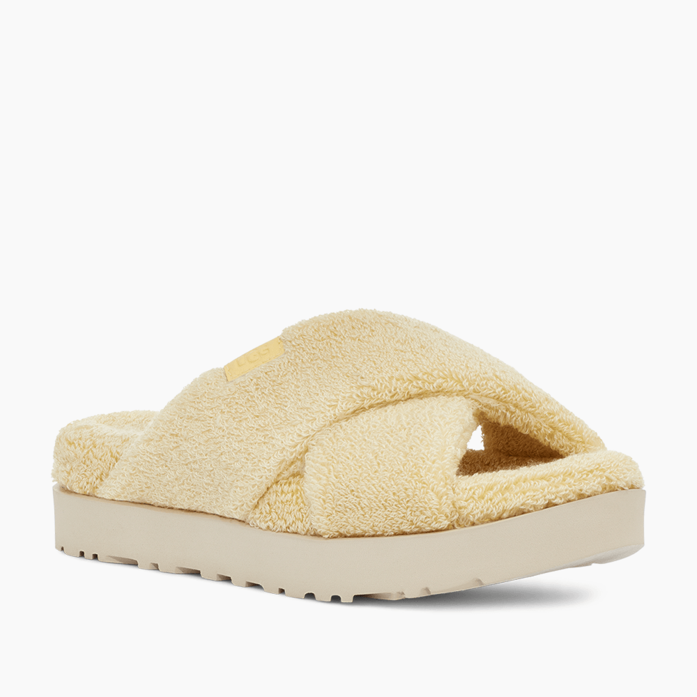 Slide UGG Fuzz Sugar Terry Cross Amarelo