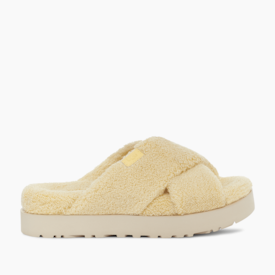 Slide UGG Fuzz Sugar Terry Cross Amarelo