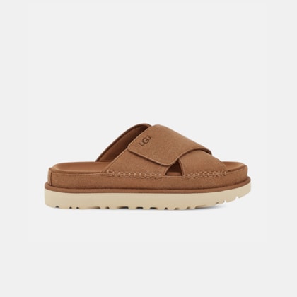 Slide UGG Goldenstar Cross Caramelo