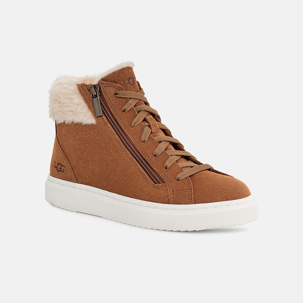 Tênis UGG Alameda Mid Zip Trainer Caramelo